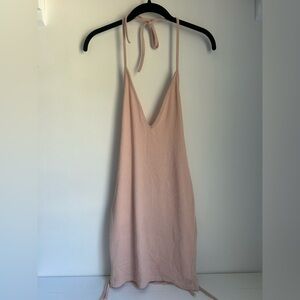 Elegant Pink Sleeveless Dress